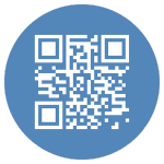 ícone qr code azul