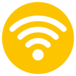 ícone wifi amarelo